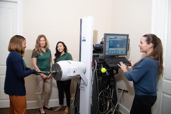 Students participating in a simulation lab